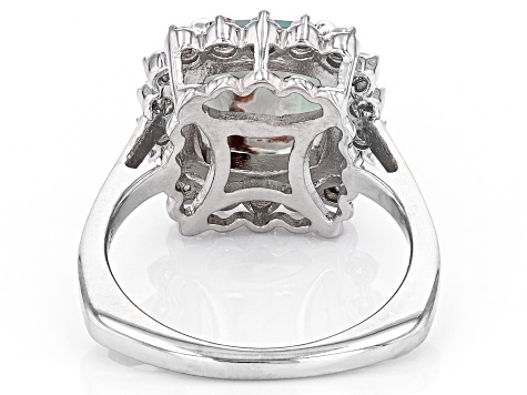 Aquaprase® Rhodium Over Sterling Silver Ring 0.48ctw