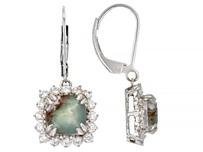 Aquaprase® Rhodium Over Sterling Silver Earrings 0.43ctw