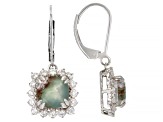 Aquaprase® Rhodium Over Sterling Silver Earrings 0.43ctw