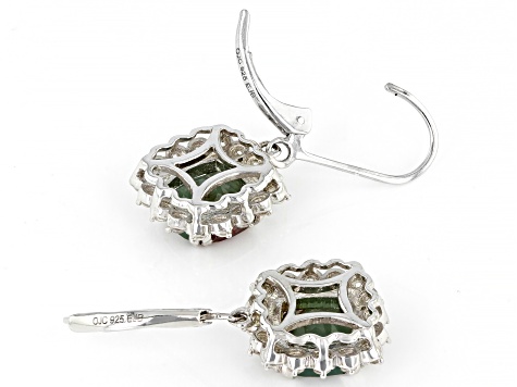 Aquaprase® Rhodium Over Sterling Silver Earrings 0.43ctw