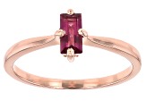 Lavender Amethyst 18k Rose Gold Over Sterling Silver Ring Set 0.72ctw