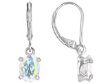 Mercury Mist® Topaz Rhodium Over Sterling Silver Dangle Solitaire Earrings 3.10ctw