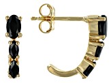 Black Spinel 18k Yellow Gold Over Sterling Silver Earring Set 1.26ctw