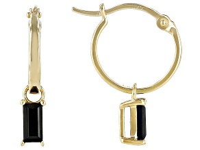 Black Spinel 18k Yellow Gold Over Sterling Silver Earrings 0.80ctw