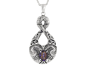 Picture of Hawaiian Skies™ Quartz Rhodium Over Sterling Silver Pendant With 18" Chain 1.35ctw