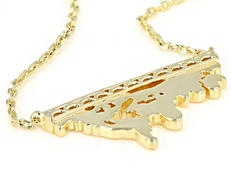 Gold Travel Necklace Passport Necklace 18K Gold Filled 