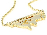 18k Gold Over Brass Globe Cutout Necklace