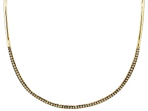 18K Yellow Gold Over Brass Collar Necklace