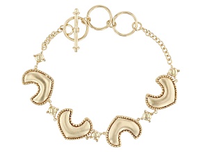 18k Yellow Gold Over Brass Tribal Bracelet
