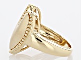 18k Yellow Gold Over Brass Tribal Ring