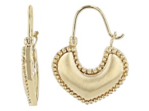 18k Yellow Gold Over Brass Tribal Earrings