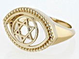 Evil Eye 18k Yellow Gold Over Sterling Silver Ring