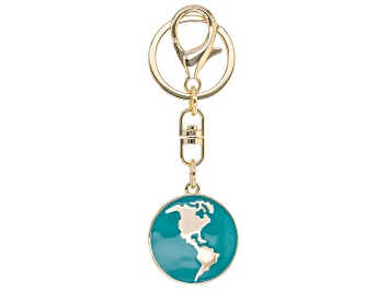 Picture of Gold Tone World Key Chain