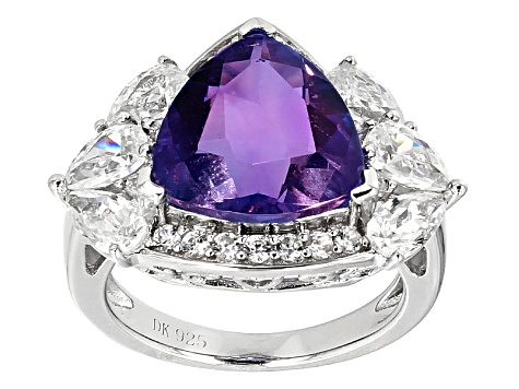 Color Change Blue Fluorite Sterling Silver Ring 6.39ctw