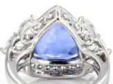 Color Change Blue Fluorite Sterling Silver Ring 6.39ctw
