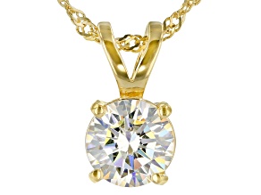 Fabulite Strontium Titanate 18k Yellow Gold Over Silver Pendant With Chain 3.00ct