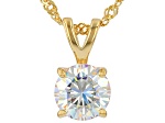 Strontium Titanate 18k Yellow Gold Over Silver Pendant With Chain 3.00ct