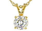 Strontium Titanate 18k Yellow Gold Over Silver Pendant With Chain 3.00ct
