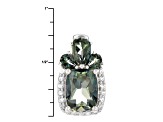 Emerald Envy™ Mystic Topaz® Rhodium Over Silver Pendant With Chain 3.00ctw