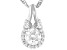 Strontium Titanate Rhodium Over Sterling Silver Pendant With Chain 1.23ctw