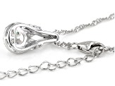 Strontium Titanate Rhodium Over Sterling Silver Pendant With Chain 1.23ctw