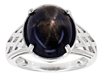 Picture of Blue Star Sapphire Sterling Silver Ring 6.98ct