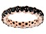 Black spinel 18k rose gold over silver eternity band 2.50ctw