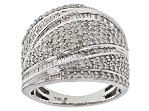 White Diamond 10k White Gold Ring 1.50ctw