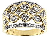 Candlelight Diamonds™ 10k Yellow Gold Dome Ring 1.00ctw