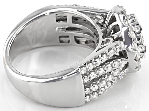 White Diamond 10K White Gold Ring 2.00ctw