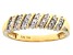 White Diamond 10K Yellow Gold Band Ring 0.20ctw