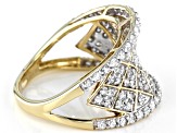 White Diamond 10K Yellow Gold Ring 1.50ctw