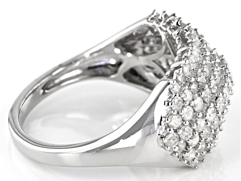 White Diamond 10K White Gold Ring 1.50ctw