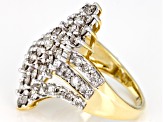Diamond 10k Yellow Gold Cluster Ring 3.00ctw