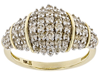Picture of Candlelight Diamonds™ 10k Yellow Gold Cluster Ring 1.00ctw