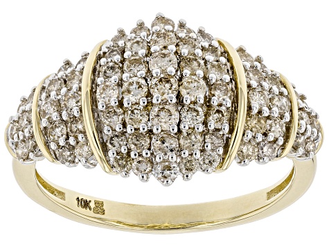 Candlelight Diamonds™ 10k Yellow Gold Cluster Ring 1.00ctw