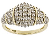 Candlelight Diamonds™ 10k Yellow Gold Cluster Ring 1.00ctw