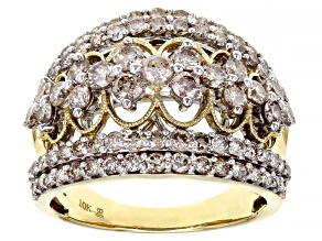 Candlelight Diamonds™ 10k Yellow Gold Open Design Ring 2.00ctw
