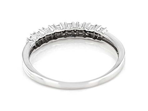 White Diamond 10k White Gold Band Ring 0.20ctw