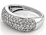 White Diamond Rhodium Over Sterling Silver Band Ring 0.90ctw