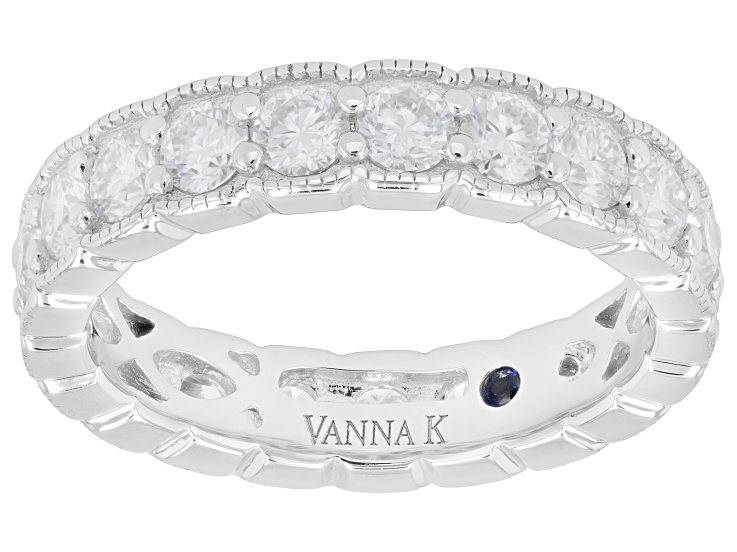 Moissanite Platineve Eternity Band Ring 2.10ctw DEW.