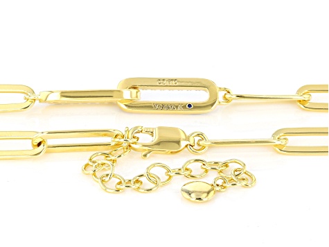 9ct Gold 45cm Solid Paperclip T-bar Necklet | Angus & Coote