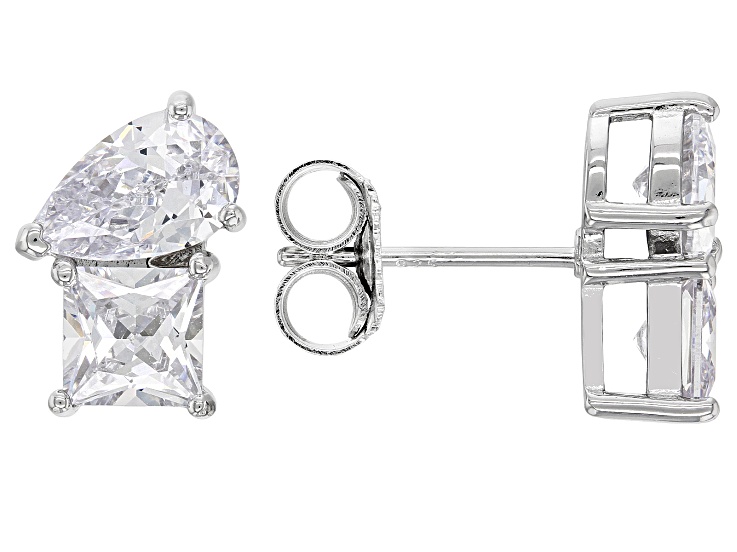 White Cubic Zirconia Platineve Earrings 4.69ctw - VKB1013 | JTV