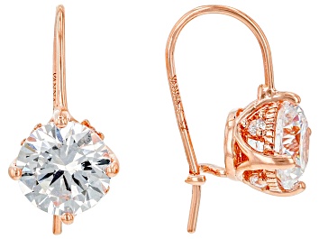 Picture of White Cubic Zirconia 18k Rose Gold Over Sterling Silver Earrings 4.52ctw