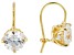 White Cubic Zirconia 18k Yellow Gold Over Sterling Silver Earrings 4.52ctw
