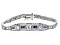 Blue And White Cubic Zirconia Platineve Bracelet 6.94ctw