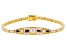 Blue And White Cubic Zirconia 18k Yellow Gold Over Silver Bracelet 6.94ctw