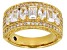 White Cubic Zirconia 18K Yellow Gold Over Sterling Silver Ring 3.47ctw
