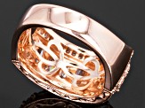 White Cubic Zirconia 18k Rose Gold Over Silver Band Ring 3.47ctw