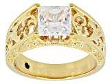 Cubic Zirconia 18k Yellow Gold Over Sterling Silver Ring 2.79ctw